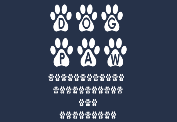 Dog Paw Font preview 2