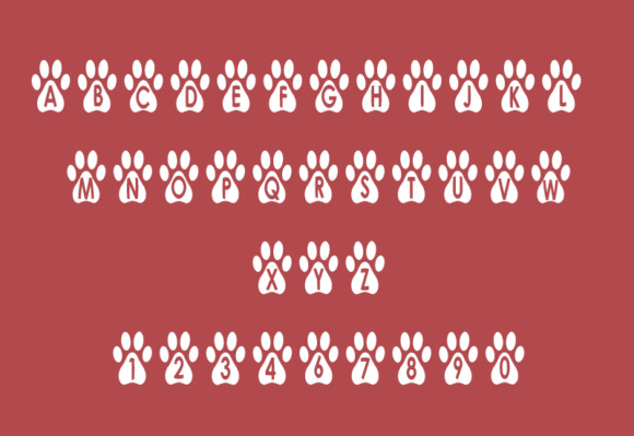 Dog Paw Font preview 3