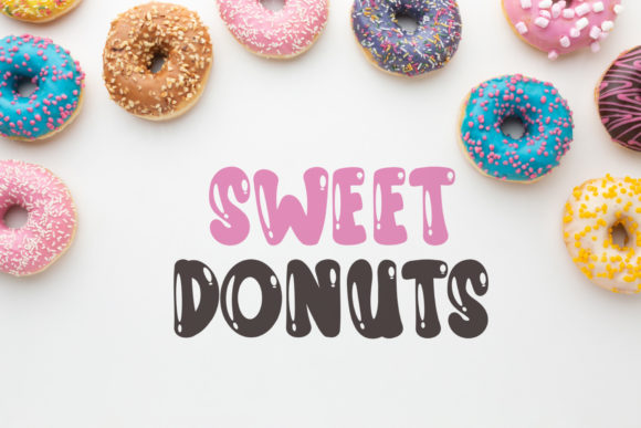 Donut Groovy Font preview 2