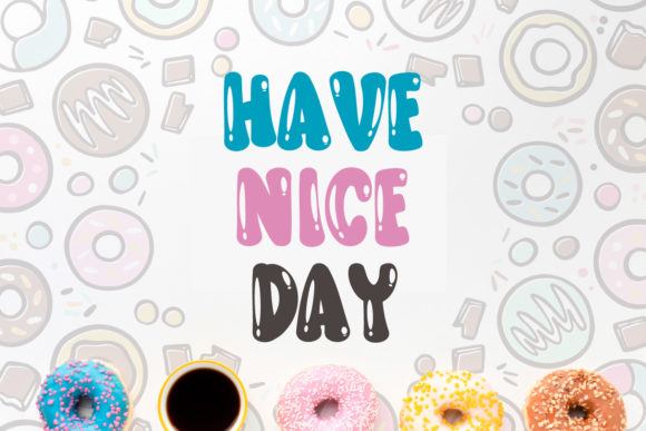Donut Groovy Font preview 3