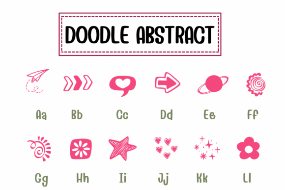 Doodle Abstract Font preview 2
