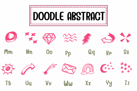 Doodle Abstract Font preview 3