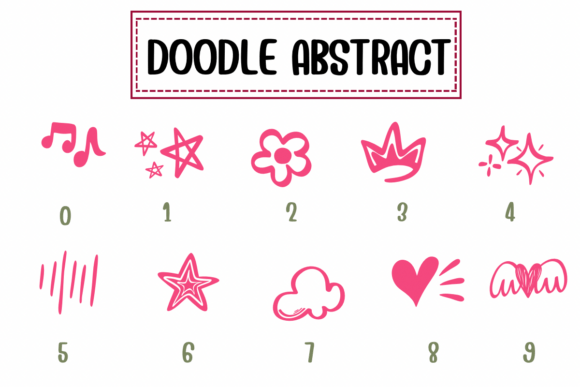 Doodle Abstract Font preview 4