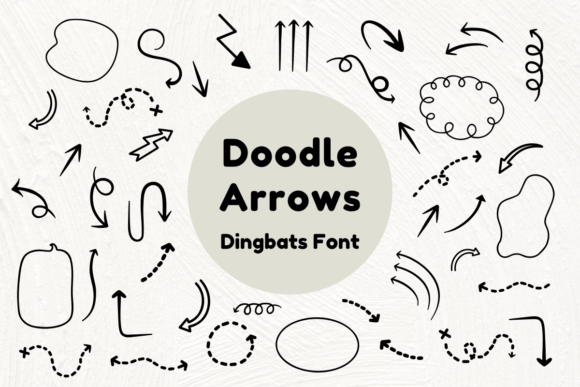 Doodle Arrows Font preview 2