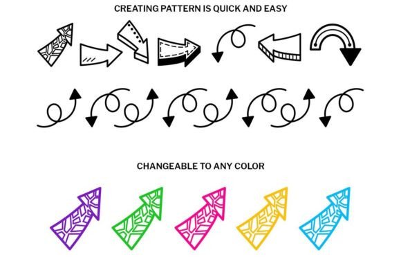 Doodle Arrows Font preview 5
