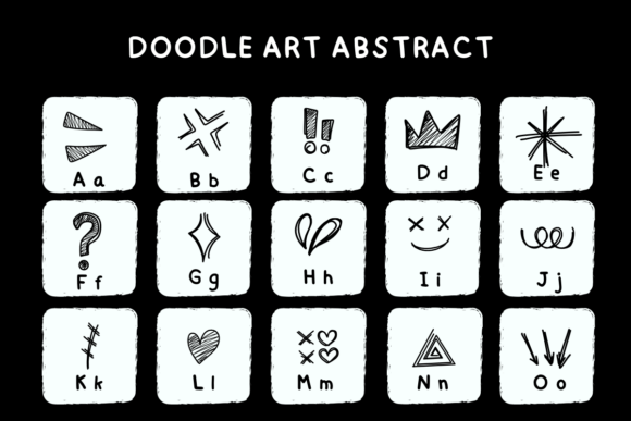 Doodle Art Abstract Font preview 2