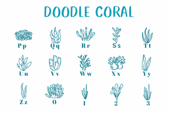 Doodle Coral Font preview 3