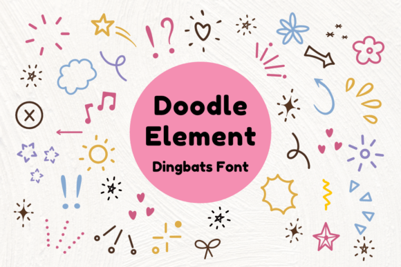 Doodle Element Font