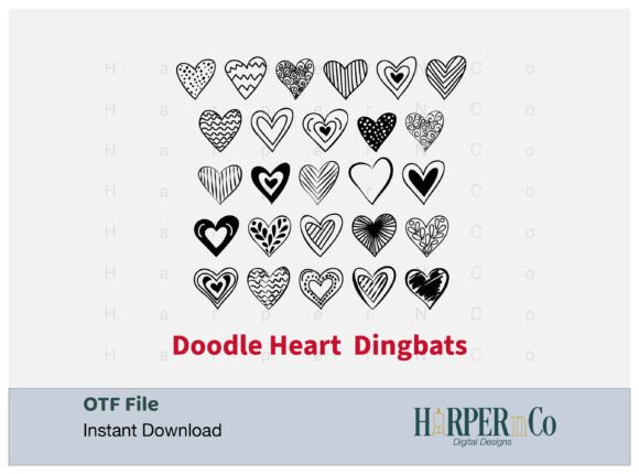 Doodle Heart Font