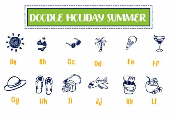 Doodle Holiday Summer Font preview 2