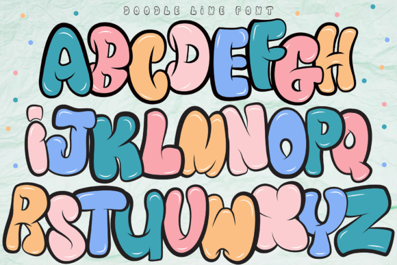 Doodle Line Font preview 2