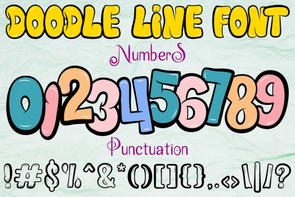 Doodle Line Font preview 3