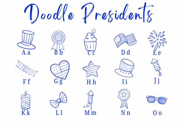 Doodle Presidents Font preview 2