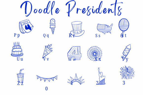 Doodle Presidents Font preview 3