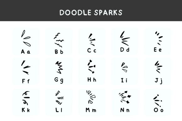 Doodle Sparks Font preview 4