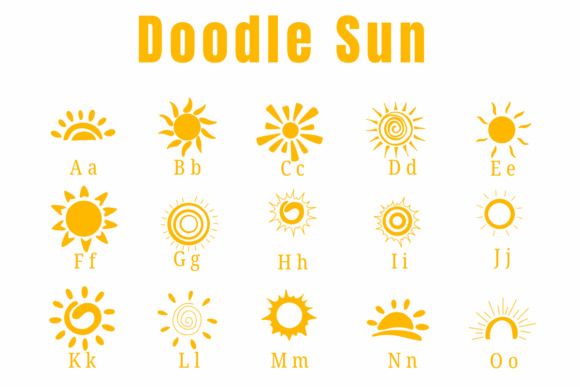 Doodle Sun Font preview 2