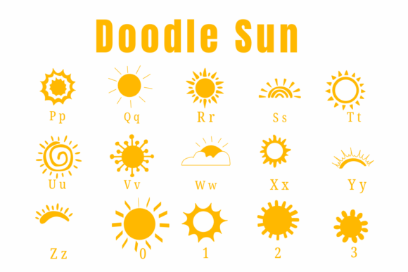 Doodle Sun Font preview 3