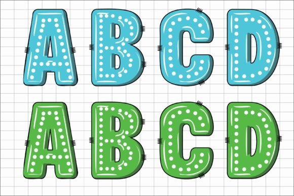 Dot Alphabet Font preview 2
