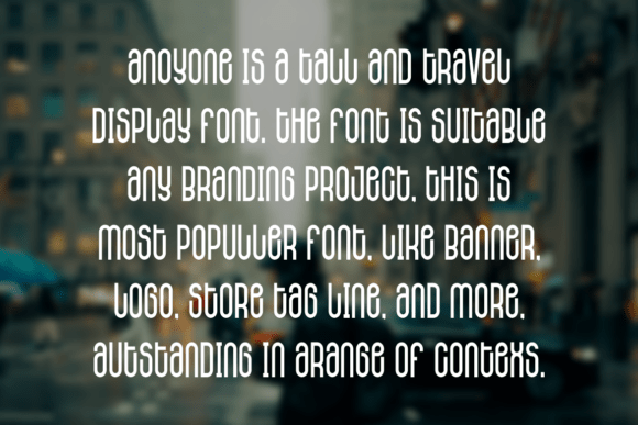 Anoyone Font preview 4