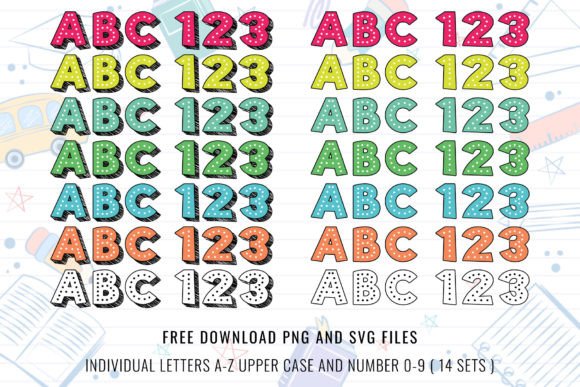 Dotted Rainbow Font preview 3