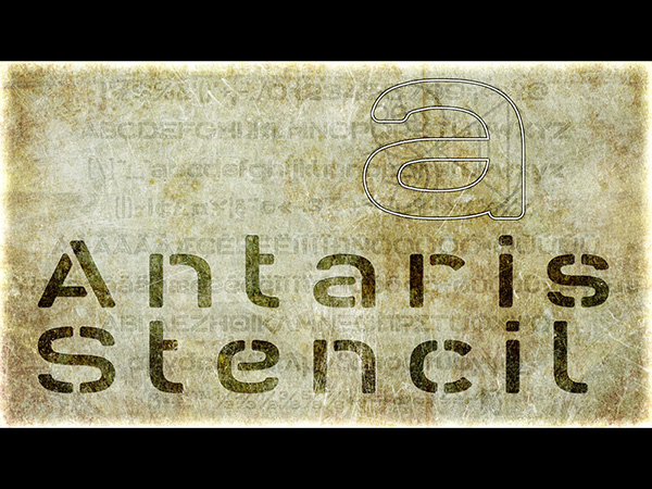 Antaris Stencil Font preview 2