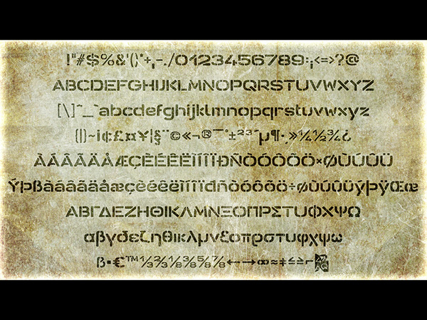Antaris Stencil Font preview 3