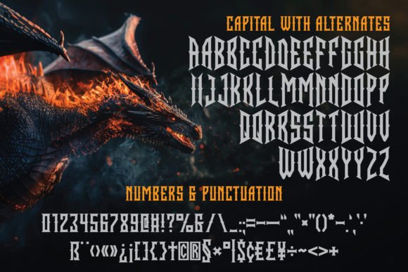 Dragon Blaze Font preview 2