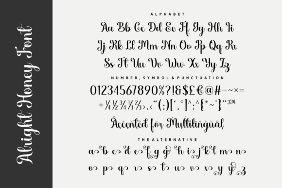 Alright Honey Font preview 4
