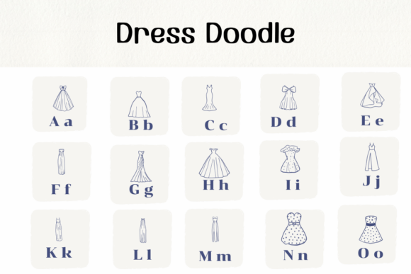 Dress Doodle Font Font preview 2