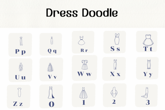 Dress Doodle Font Font preview 3