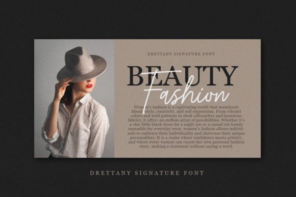 Drettany Signature Font preview 4