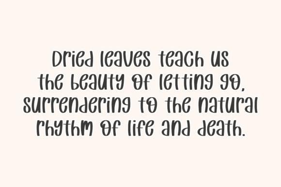 Dried Leaves Font preview 2
