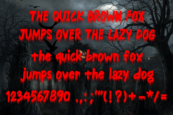 Dripping Blood Font preview 4