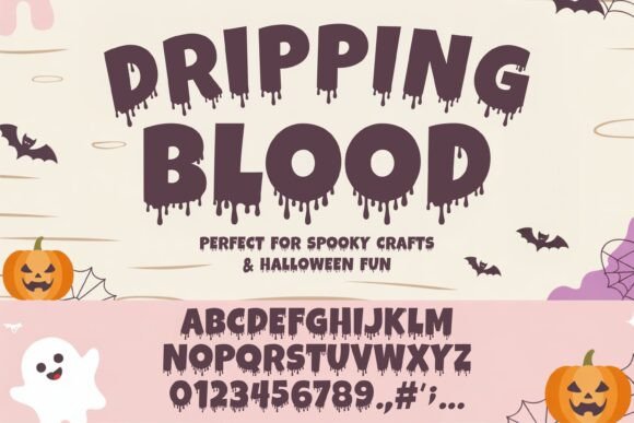 Dripping Blood Halloween Font