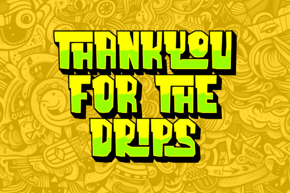 Dripsblack Graffiti Font preview 2