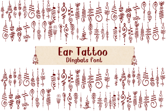 Ear Tattoo Font