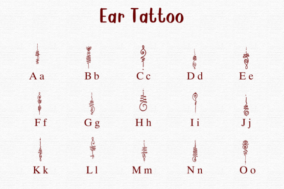 Ear Tattoo Font preview 2