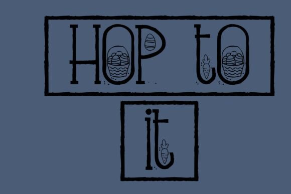 Easter Border Font preview 2