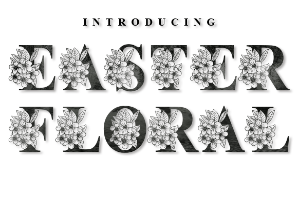 Easter Floral Monogram Font