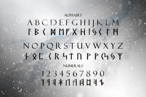 Elder Futhark Font preview 2
