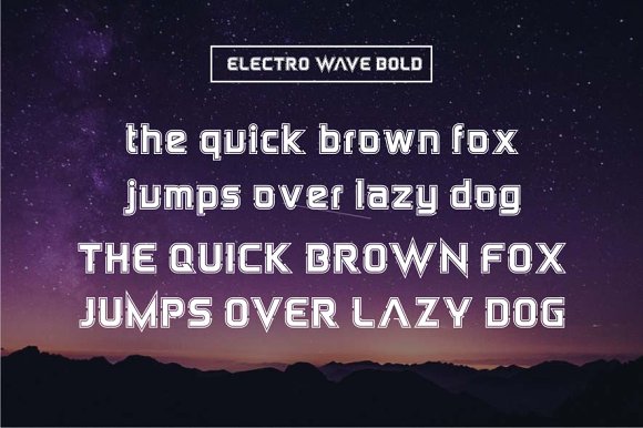 Electro Wave Font preview 3