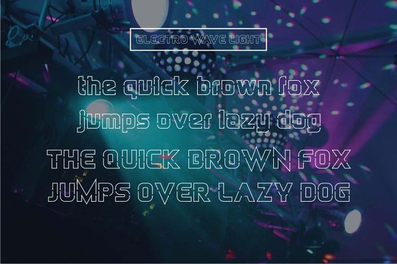 Electro Wave Font preview 4