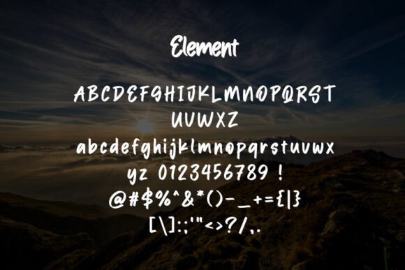 Element Font preview 2