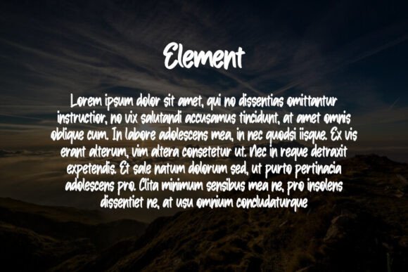 Element Font preview 3
