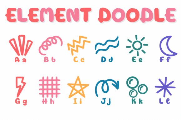 Element Doodle Font preview 2