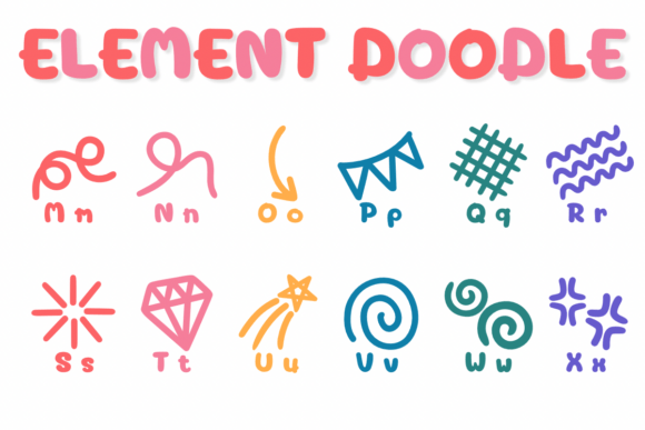 Element Doodle Font preview 3