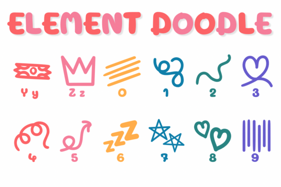 Element Doodle Font preview 4