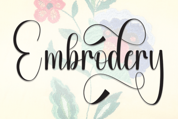 Embrodery Font