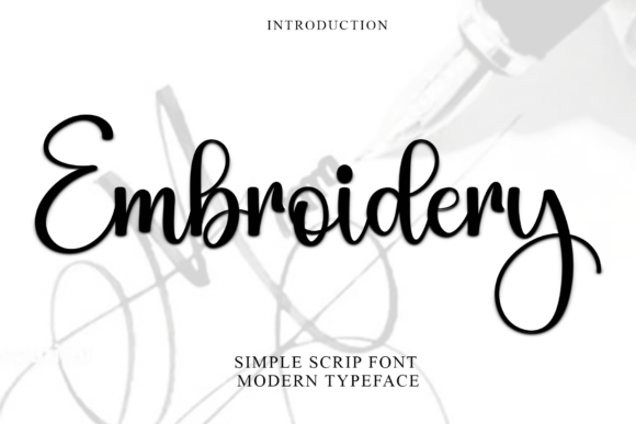 Embroidery Font