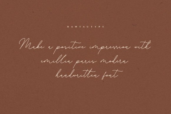 Emillia Paris Font preview 2